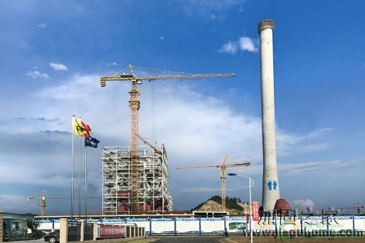 京能熱電煙囪高210米封頂，煙囪加固增高可減少污染