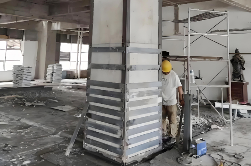 框架結(jié)構(gòu)柱子包鋼加固